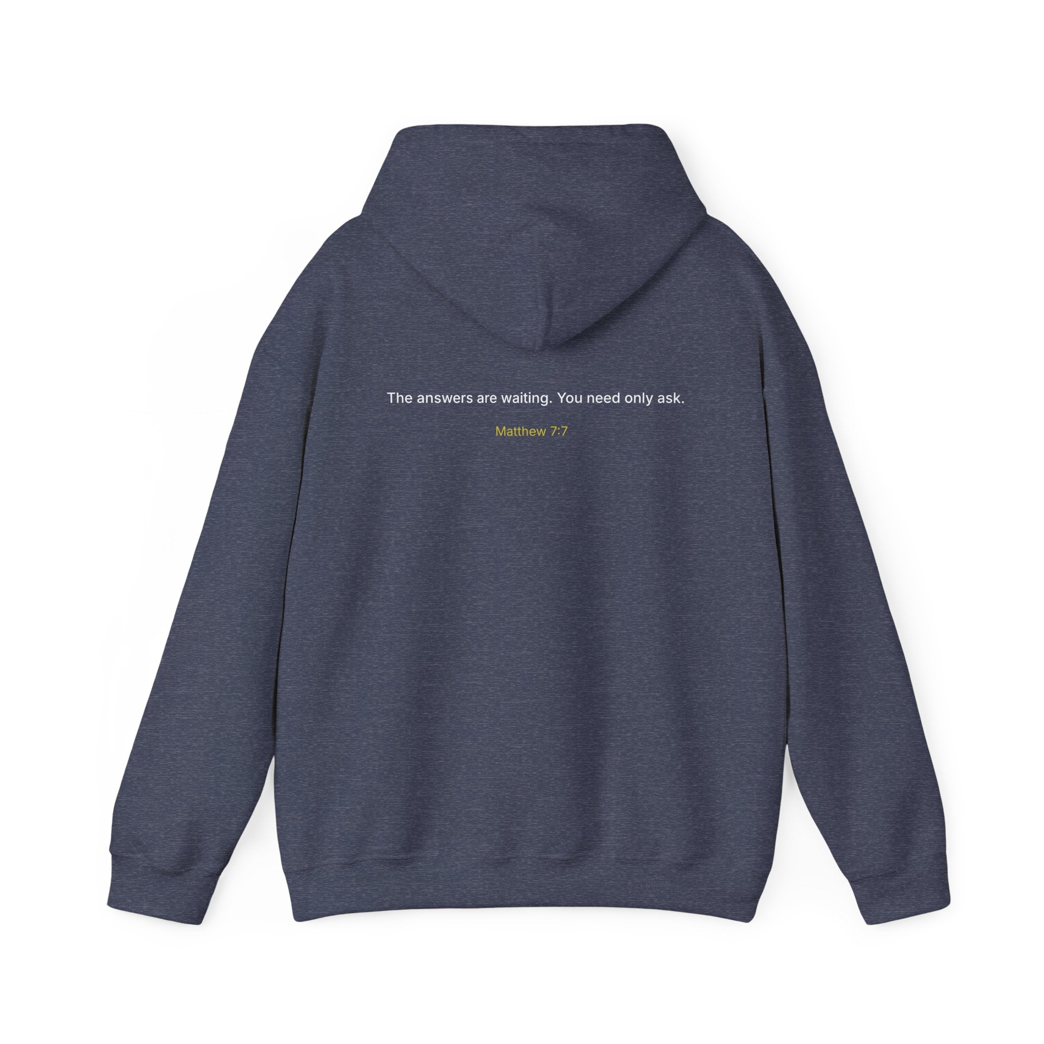 Curiosity Logo Hoodie | "The answers are waiting." White text.