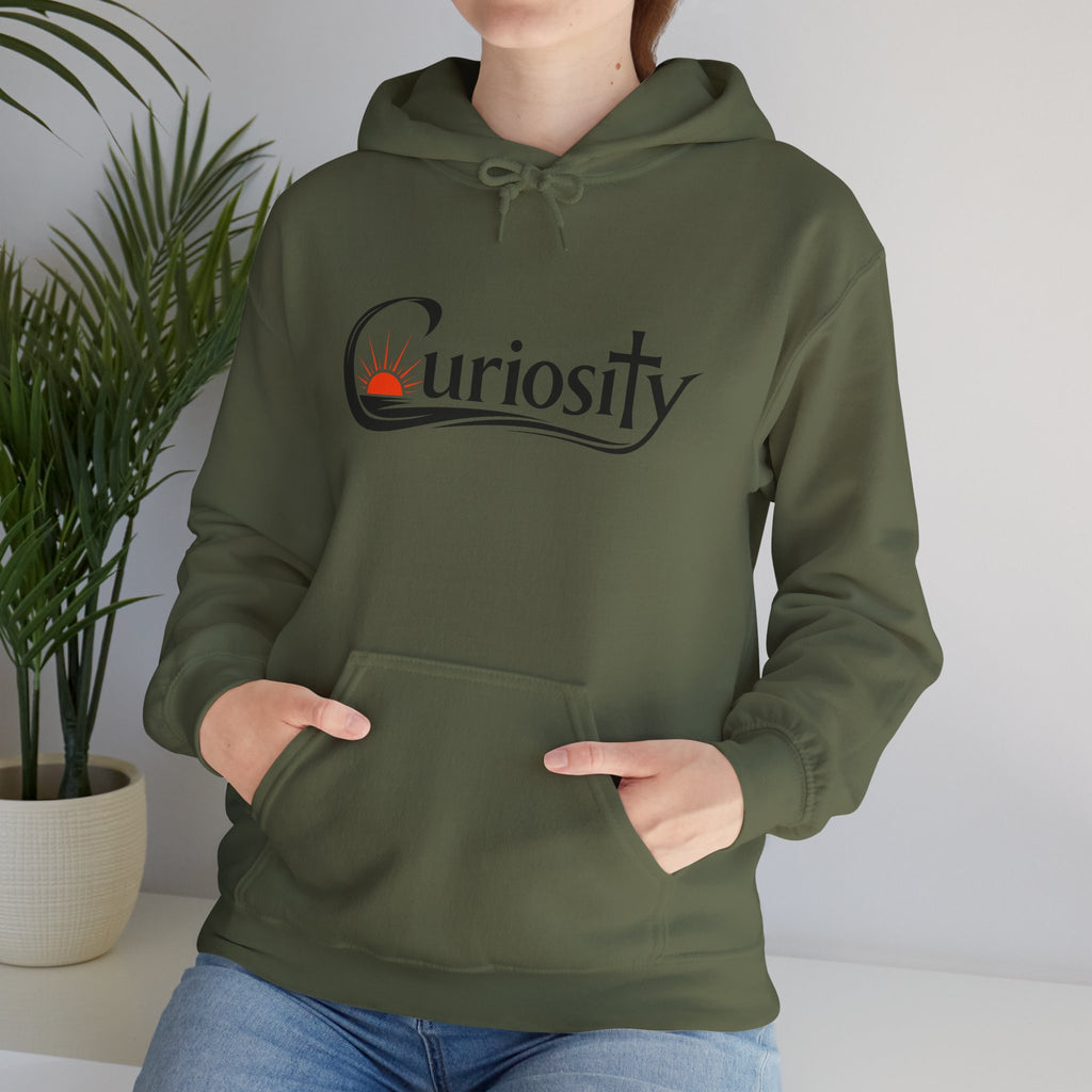 Curiosity logo hoodie | Hooded Sweatshirt, "The answers are waiting."