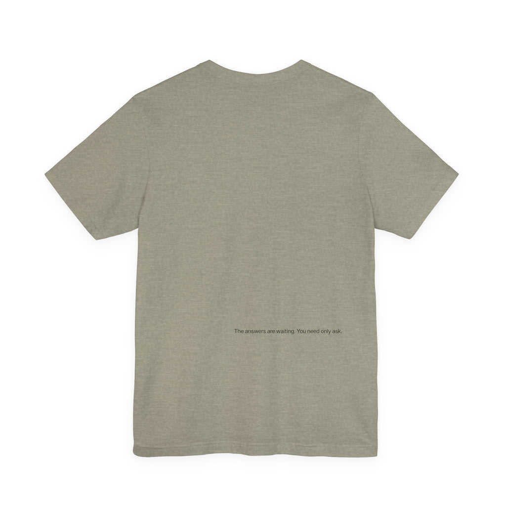 Curiosity Logo Tee | Black Curiosity Text Graphic T-Shirt, Minimal Science Design