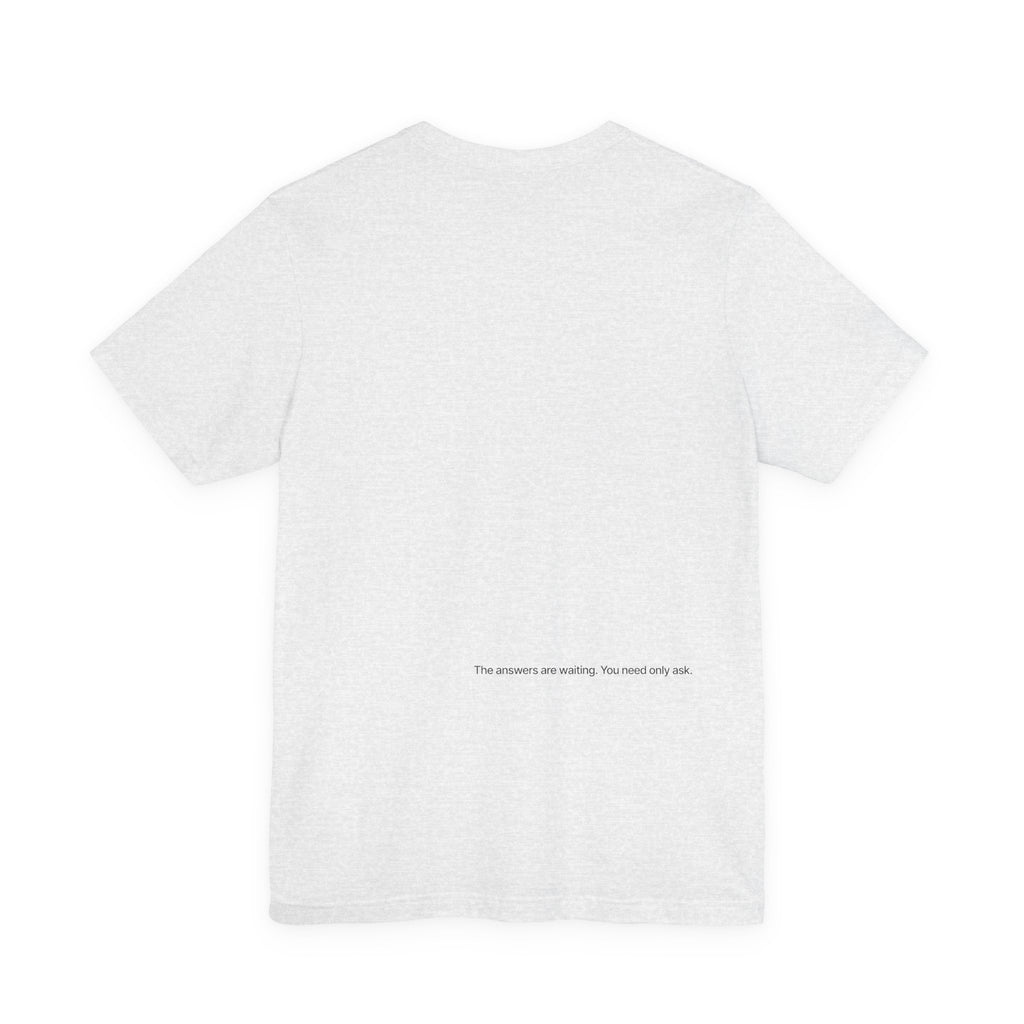 Curiosity Logo Tee | Black Curiosity Text Graphic T-Shirt, Minimal Science Design