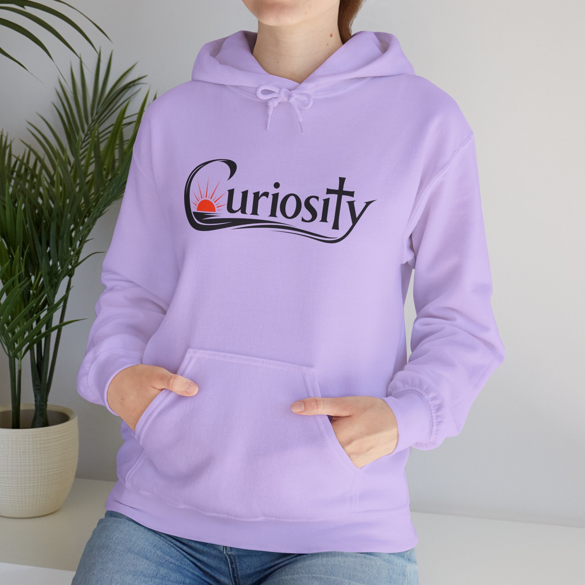 Curiosity logo hoodie | Hooded Sweatshirt, "The answers are waiting."