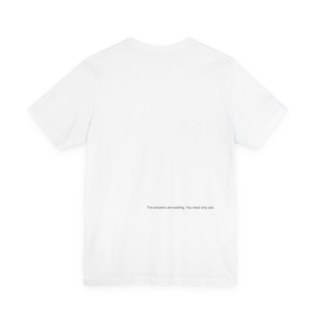 Curiosity Logo Tee | Black Curiosity Text Graphic T-Shirt, Minimal Science Design