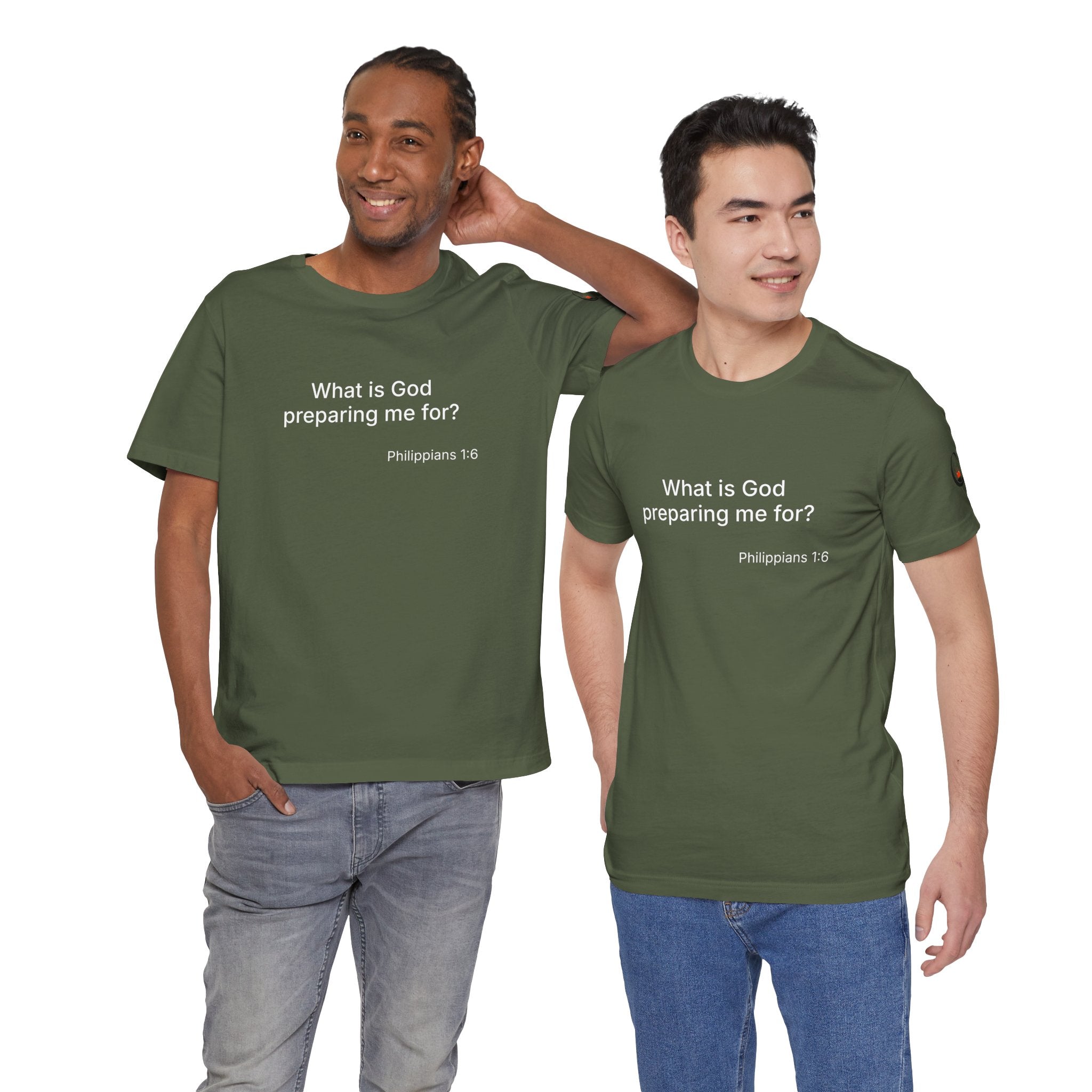 What is God preparing me for? Unisex Jersey Short Sleeve Tee