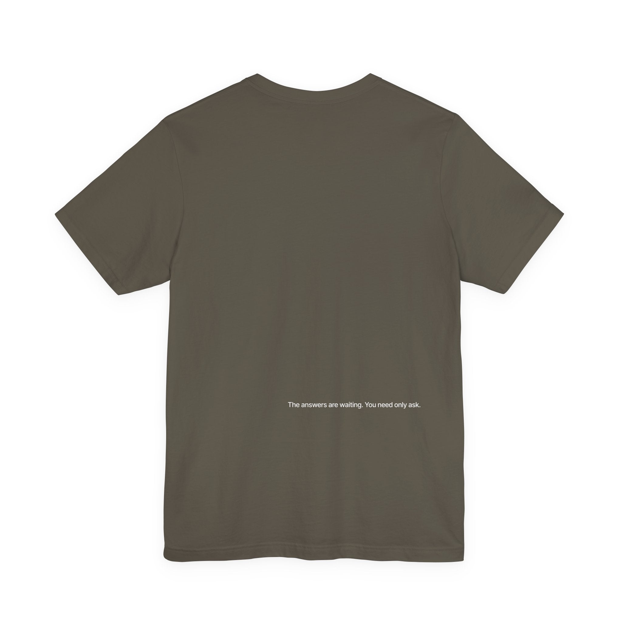 Curiosity Logo Tee | White Curiosity Text Graphic T-Shirt, Minimalist Science Design
