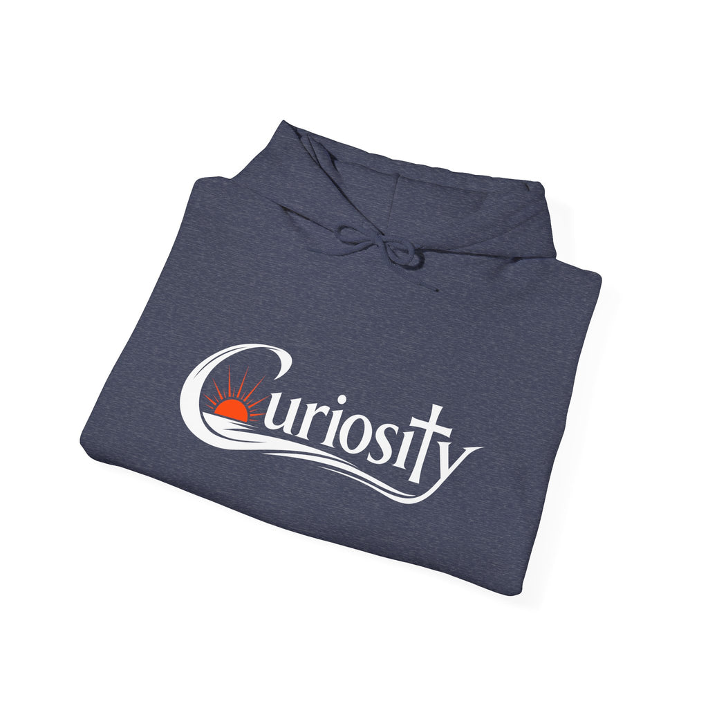 Curiosity Logo Hoodie | "The answers are waiting." White text.