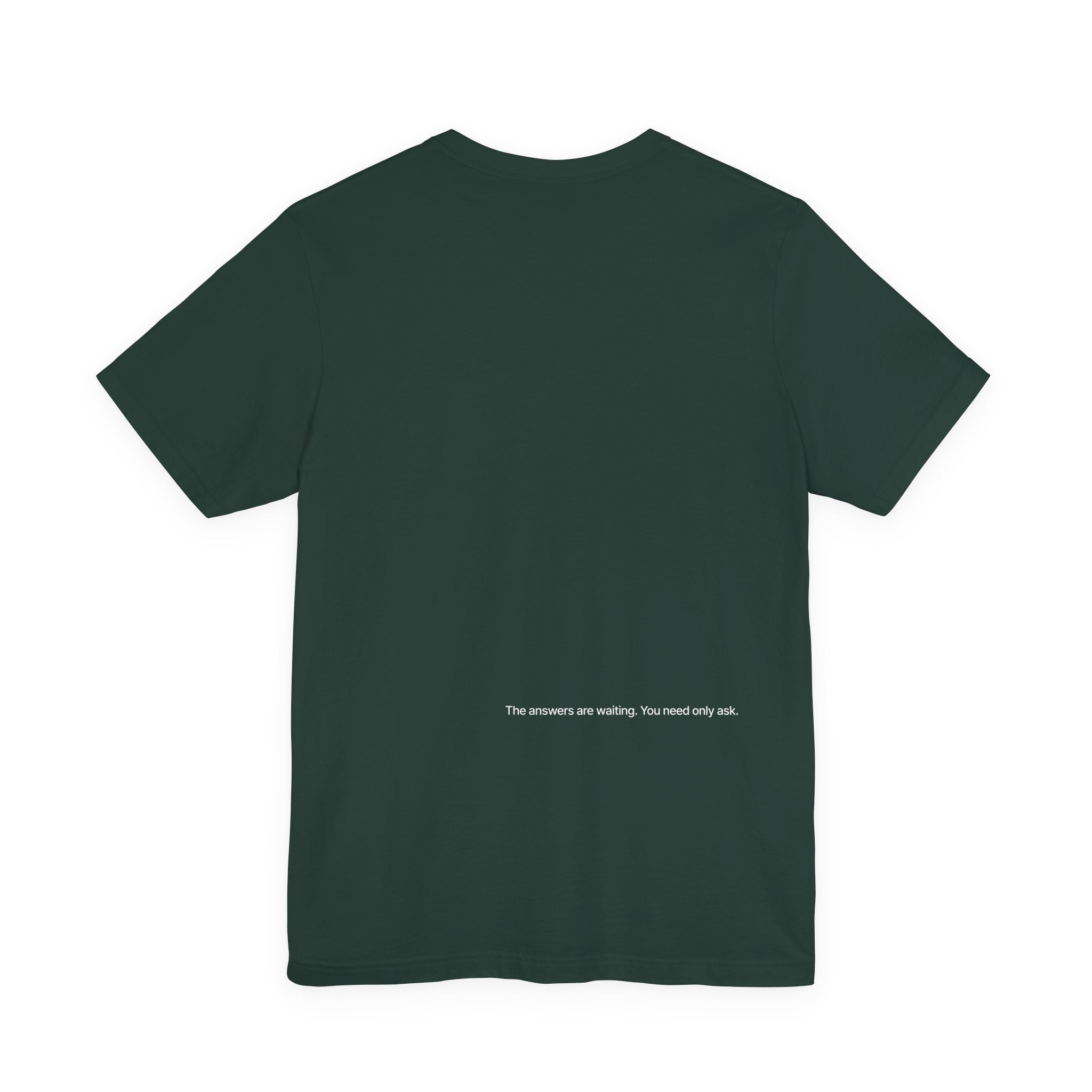 Curiosity Logo Tee | White Curiosity Text Graphic T-Shirt, Minimalist Science Design