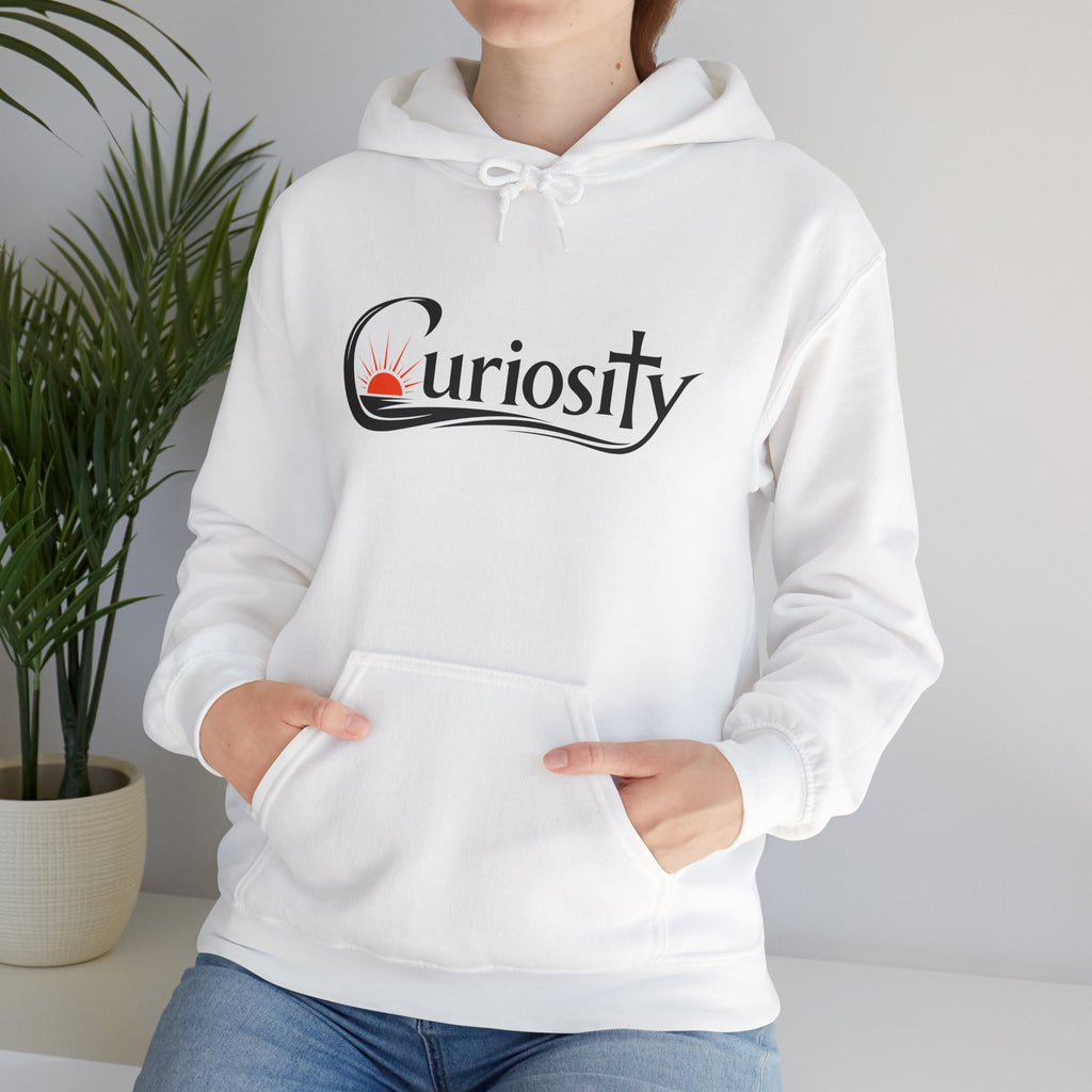 Curiosity logo hoodie | Hooded Sweatshirt, "The answers are waiting."