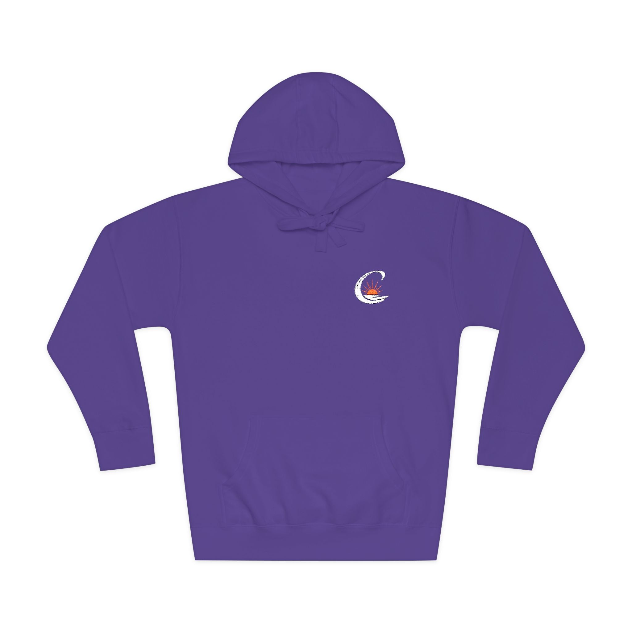 Curiosity White Emblem Hoodie | Small Chest Graphic,  Pullover