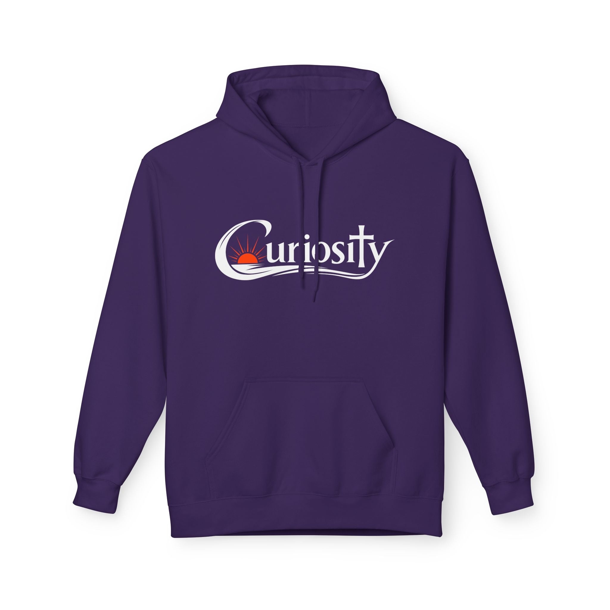 Curiosity Logo Hoodie | It starts with a question text