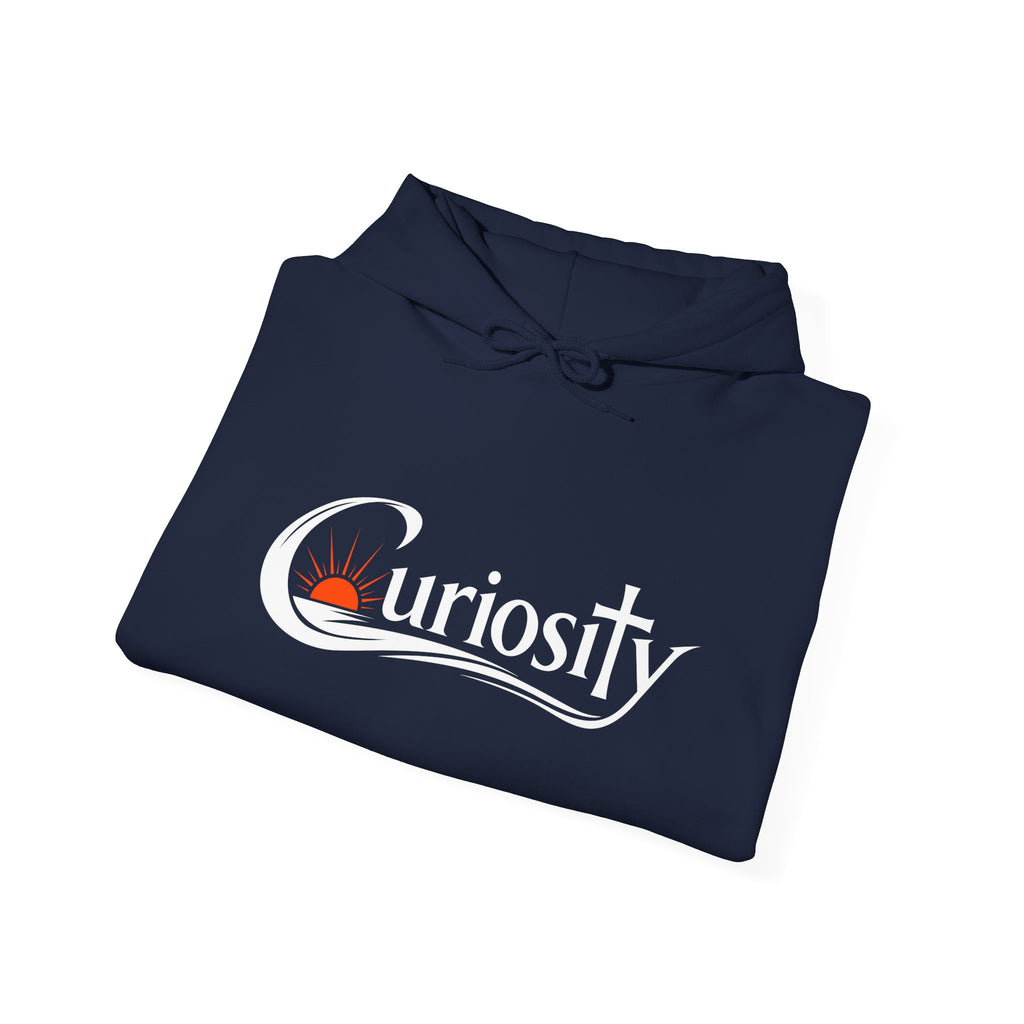 Curiosity Logo Hoodie | "The answers are waiting." White text.
