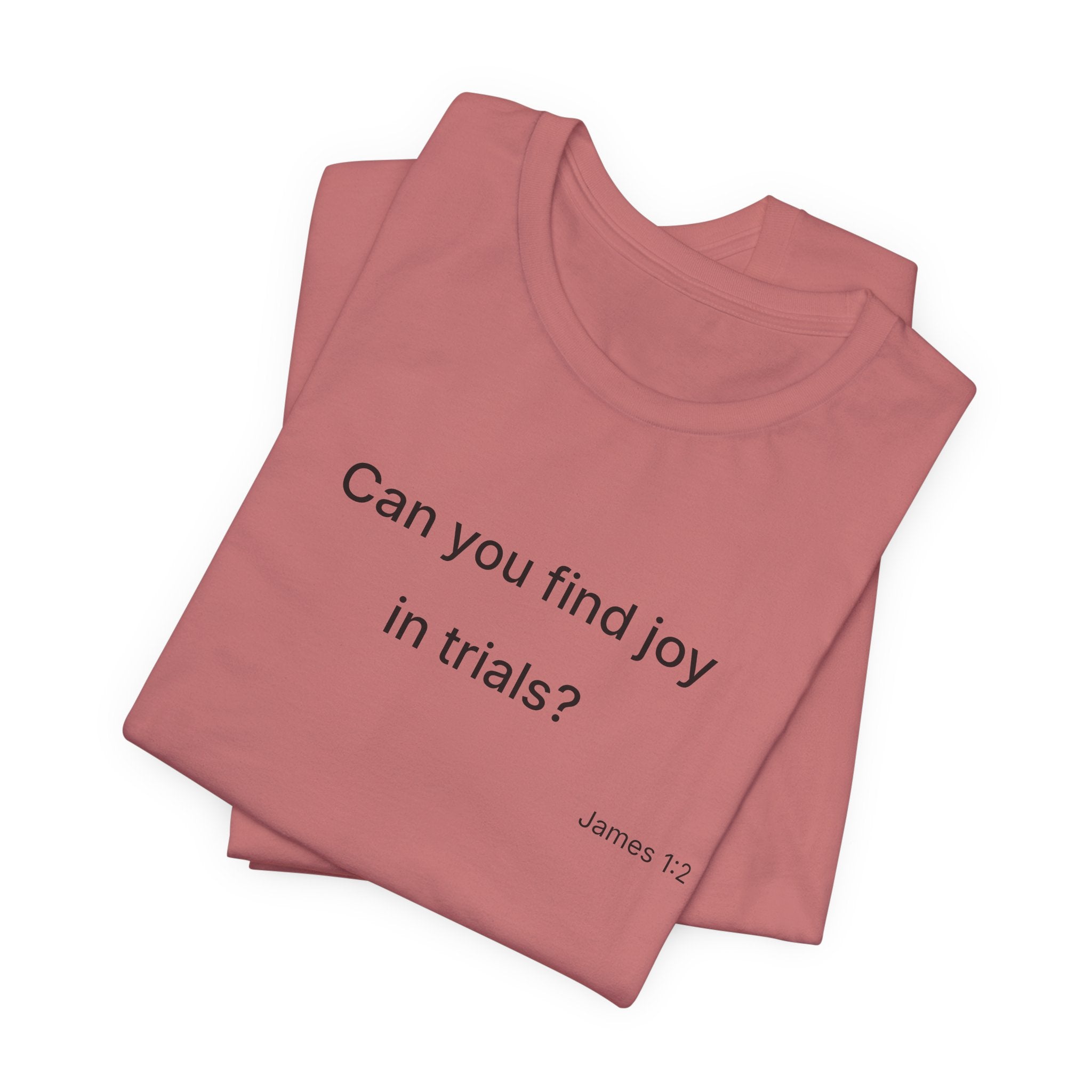 Can You Find Joy in Trials? T-Shirt | Inspirational Scripture James 1:2 Tee