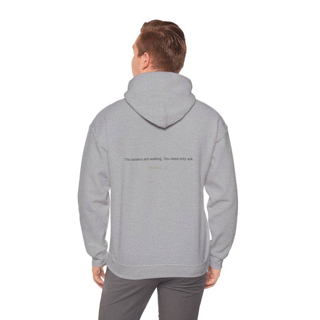Curiosity logo hoodie | Hooded Sweatshirt, "The answers are waiting."