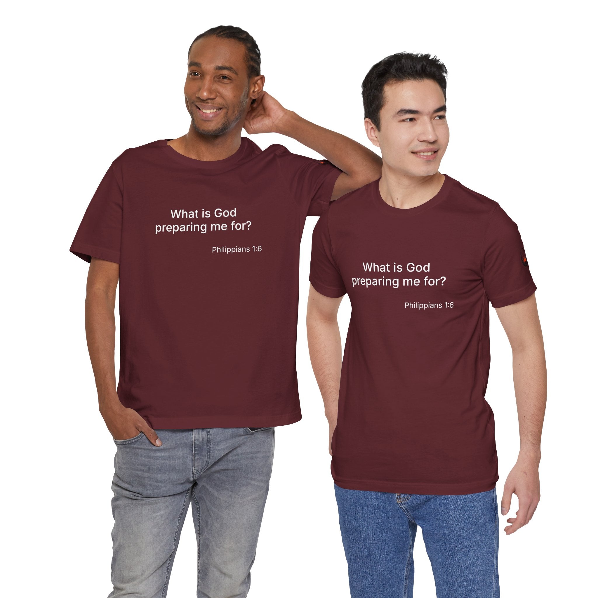 What is God preparing me for? Unisex Jersey Short Sleeve Tee