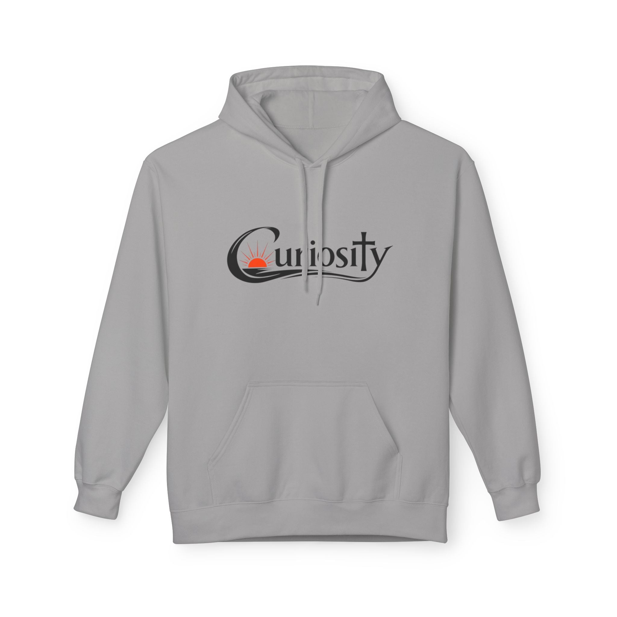 Curiosity Black Logo Hoodie | It starts with a question text