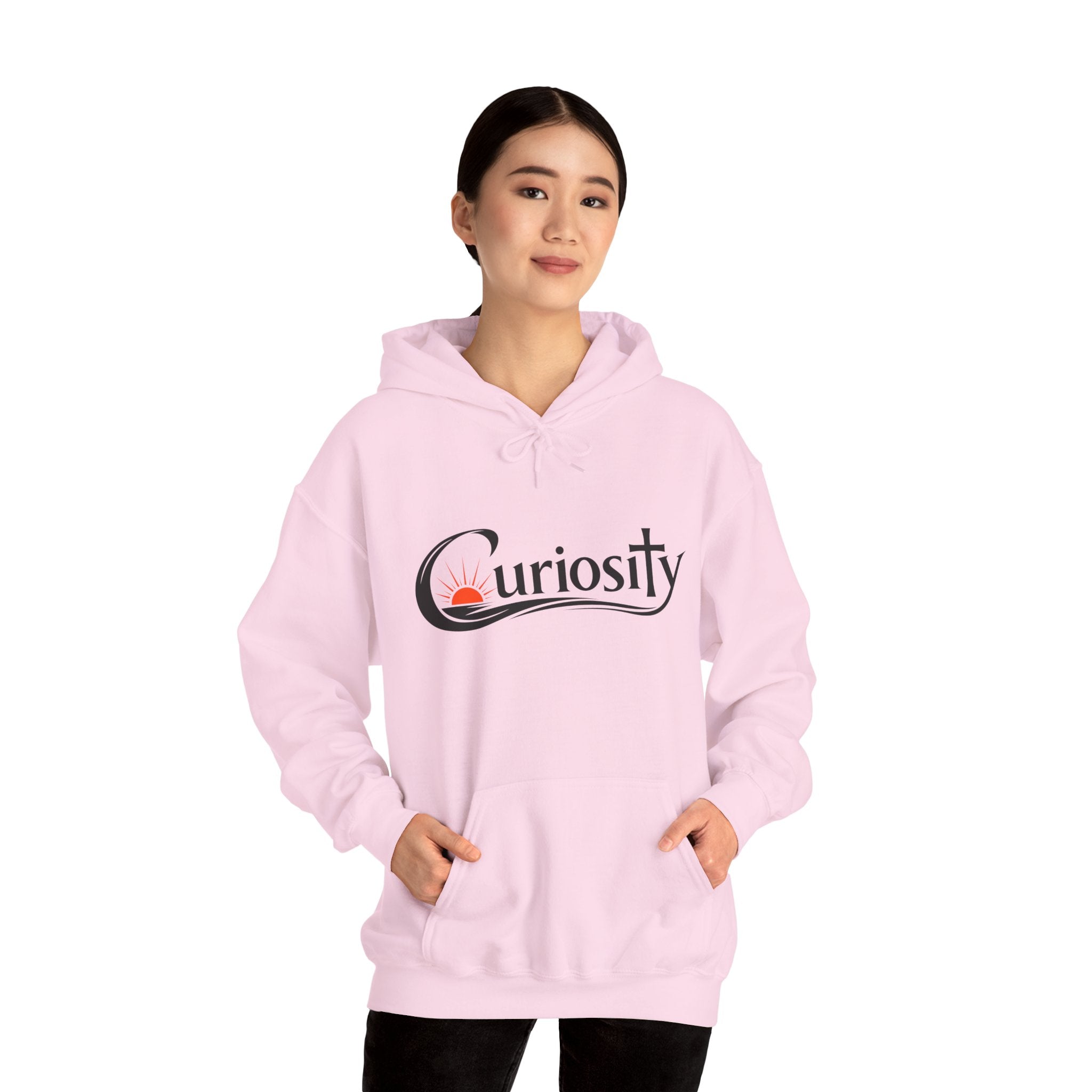 Curiosity logo hoodie | Hooded Sweatshirt, "The answers are waiting."