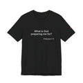 What is God preparing me for? Unisex Jersey Short Sleeve Tee