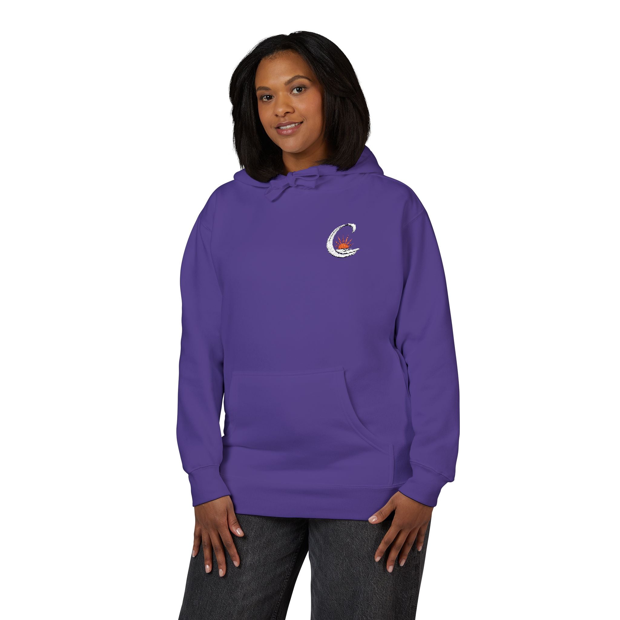 Curiosity White Emblem Hoodie | Small Chest Graphic,  Pullover