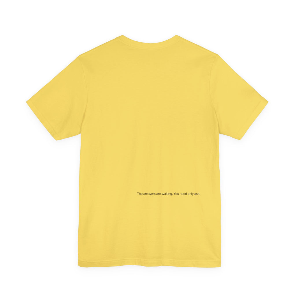 Curiosity Logo Tee | Black Curiosity Text Graphic T-Shirt, Minimal Science Design