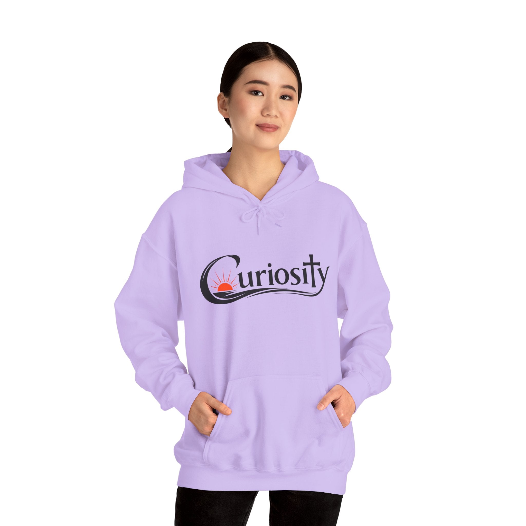 Curiosity logo hoodie | Hooded Sweatshirt, "The answers are waiting."