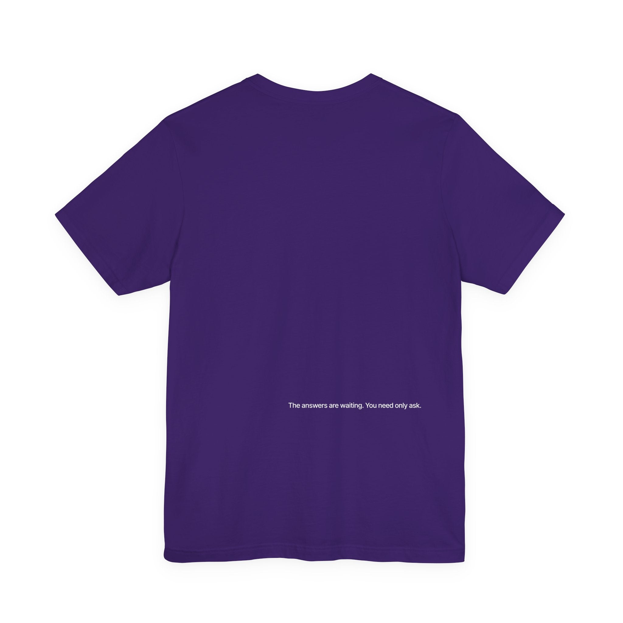 Curiosity Logo Tee | White Curiosity Text Graphic T-Shirt, Minimalist Science Design
