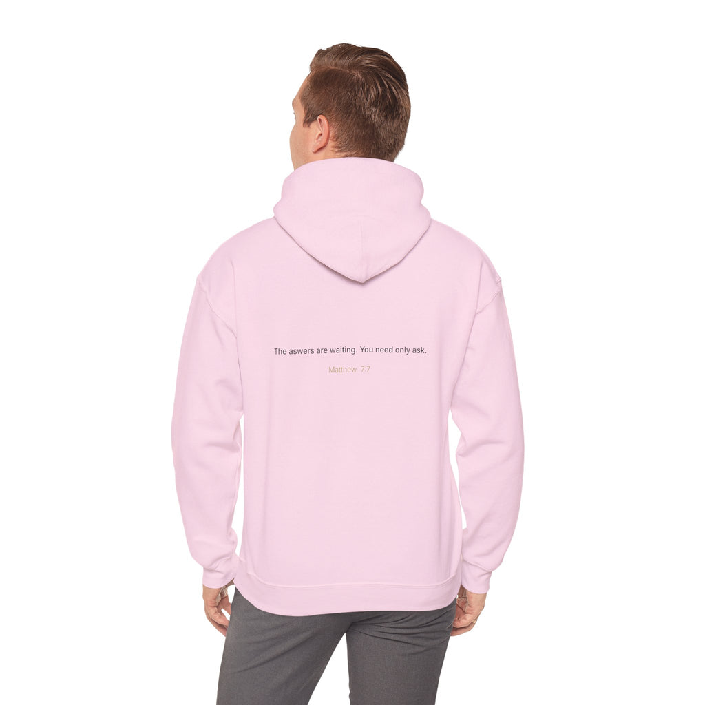 Curiosity logo hoodie | Hooded Sweatshirt, "The answers are waiting."