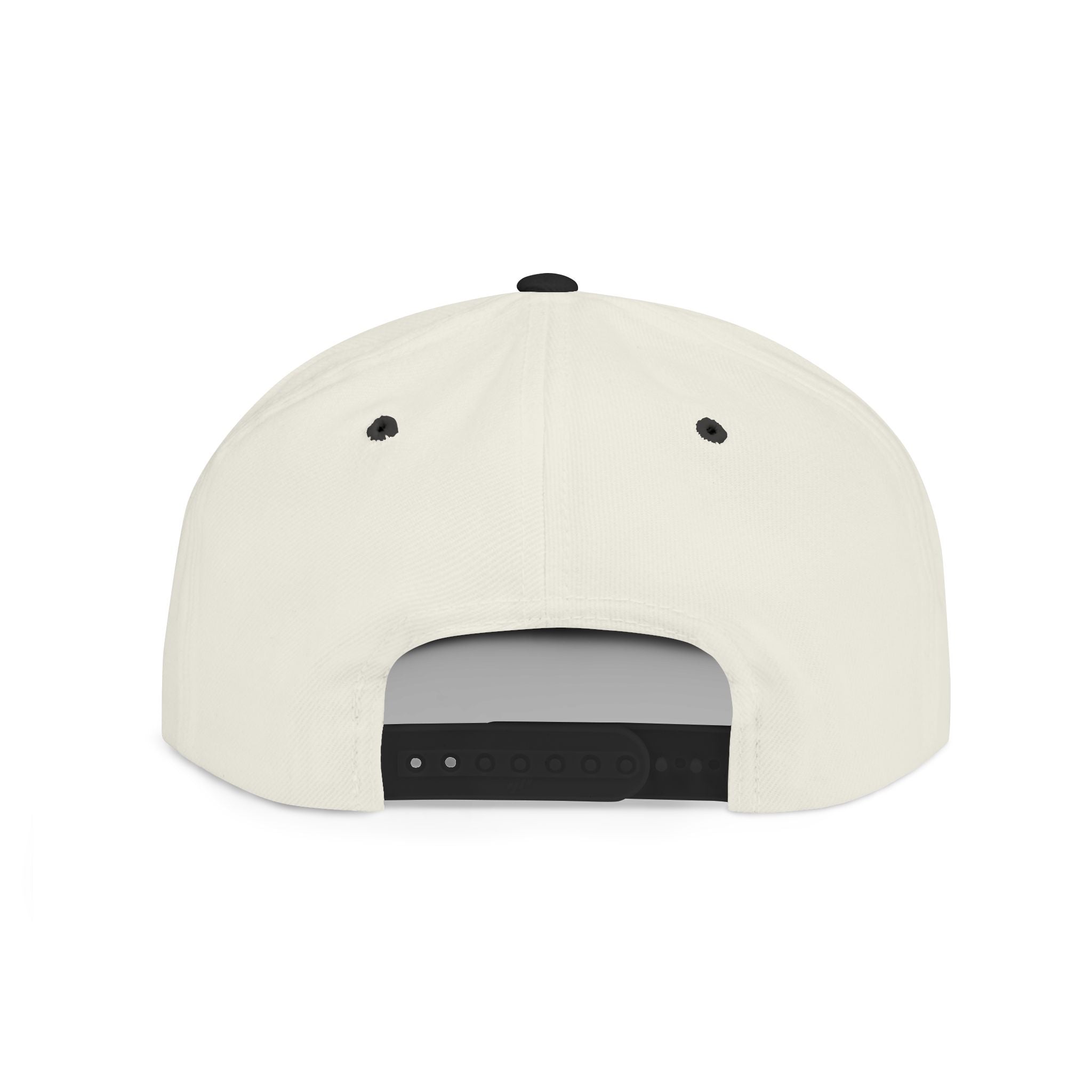 Curiosity Emblem Flat Bill Snapback | Embroidered Cap