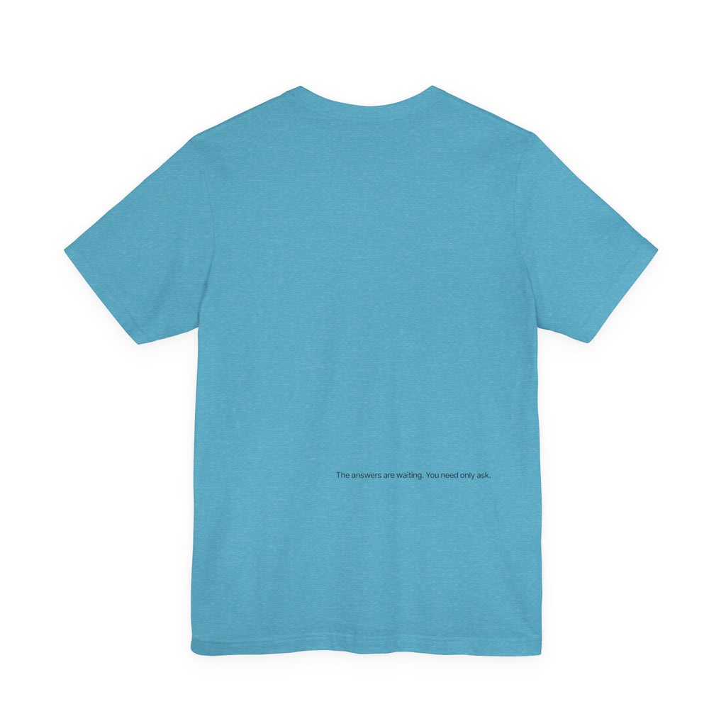 Curiosity Logo Tee | Black Curiosity Text Graphic T-Shirt, Minimal Science Design