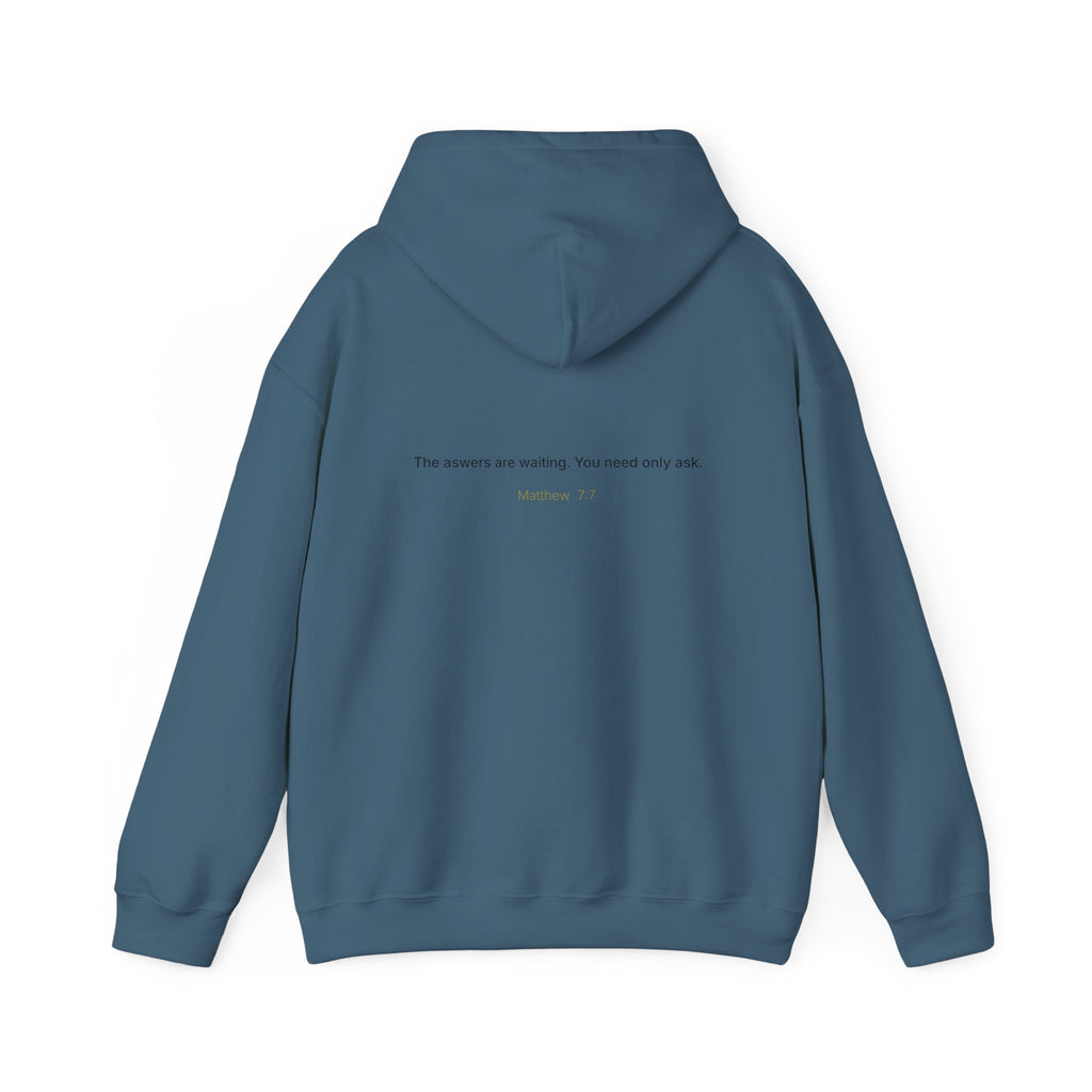 Curiosity logo hoodie | Hooded Sweatshirt, "The answers are waiting."