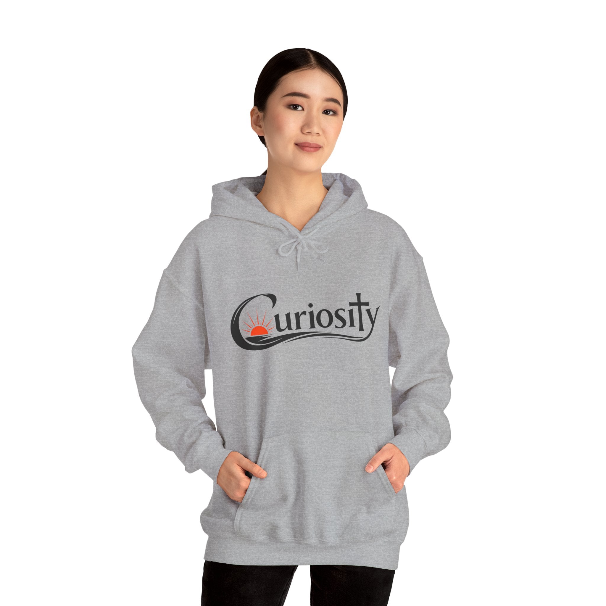 Curiosity logo hoodie | Hooded Sweatshirt, "The answers are waiting."