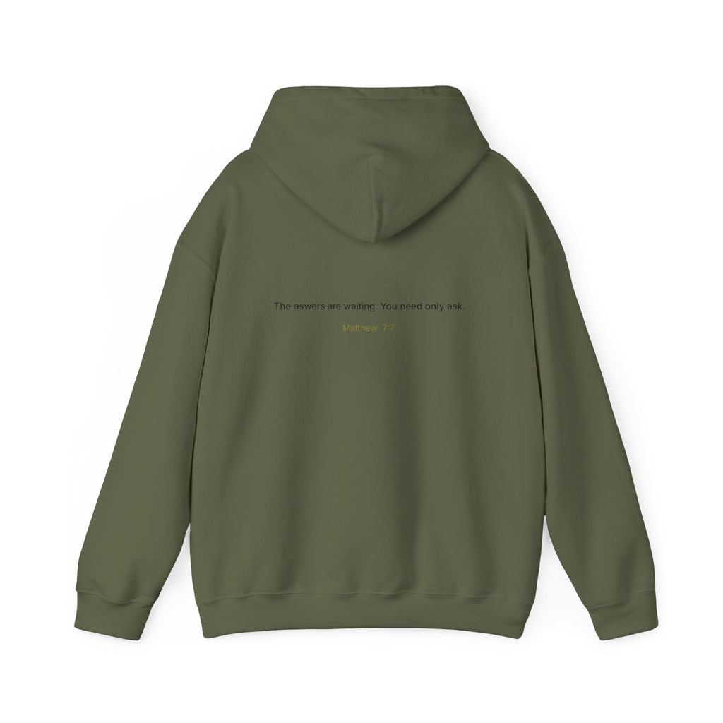 Curiosity logo hoodie | Hooded Sweatshirt, "The answers are waiting."