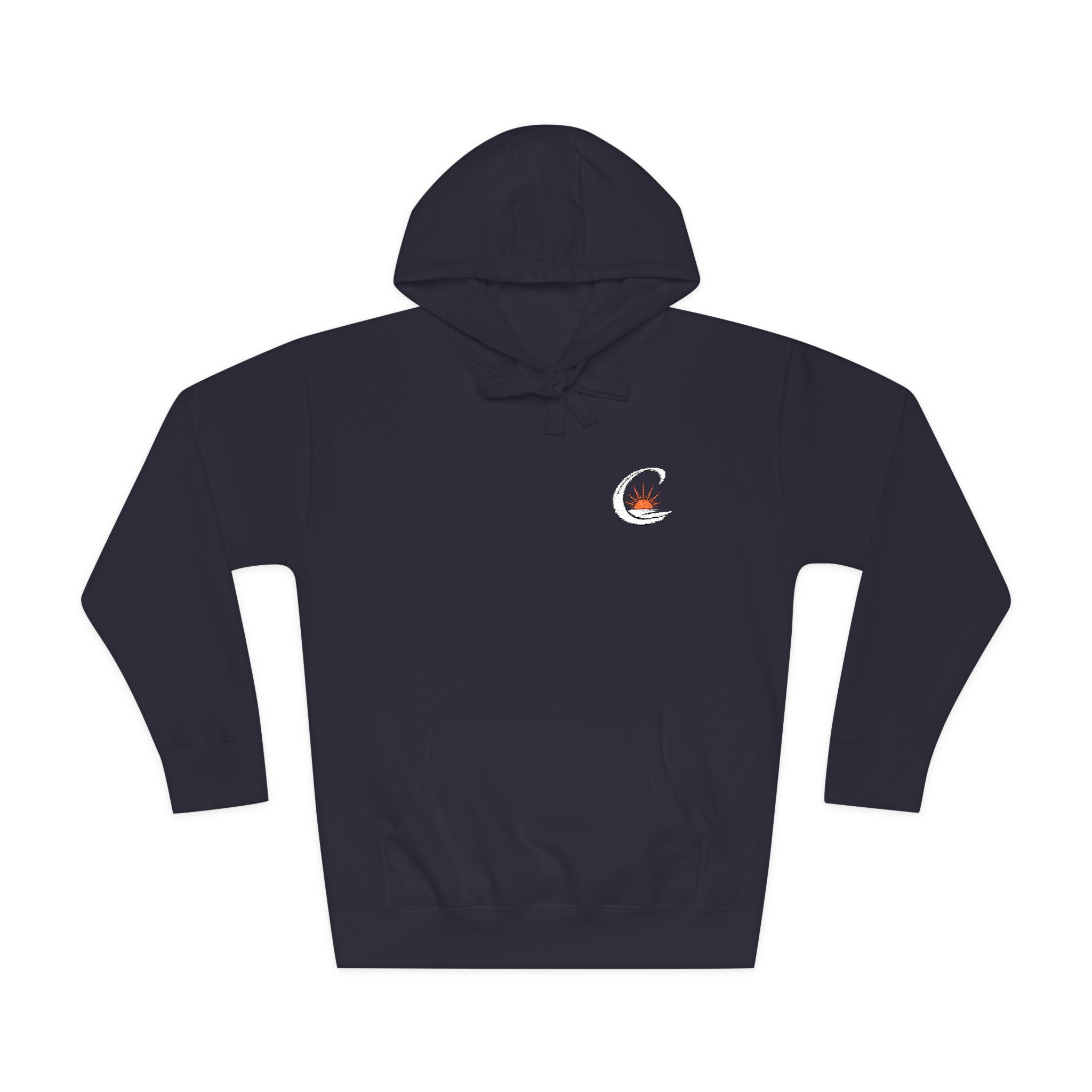 Curiosity White Emblem Hoodie | Small Chest Graphic,  Pullover