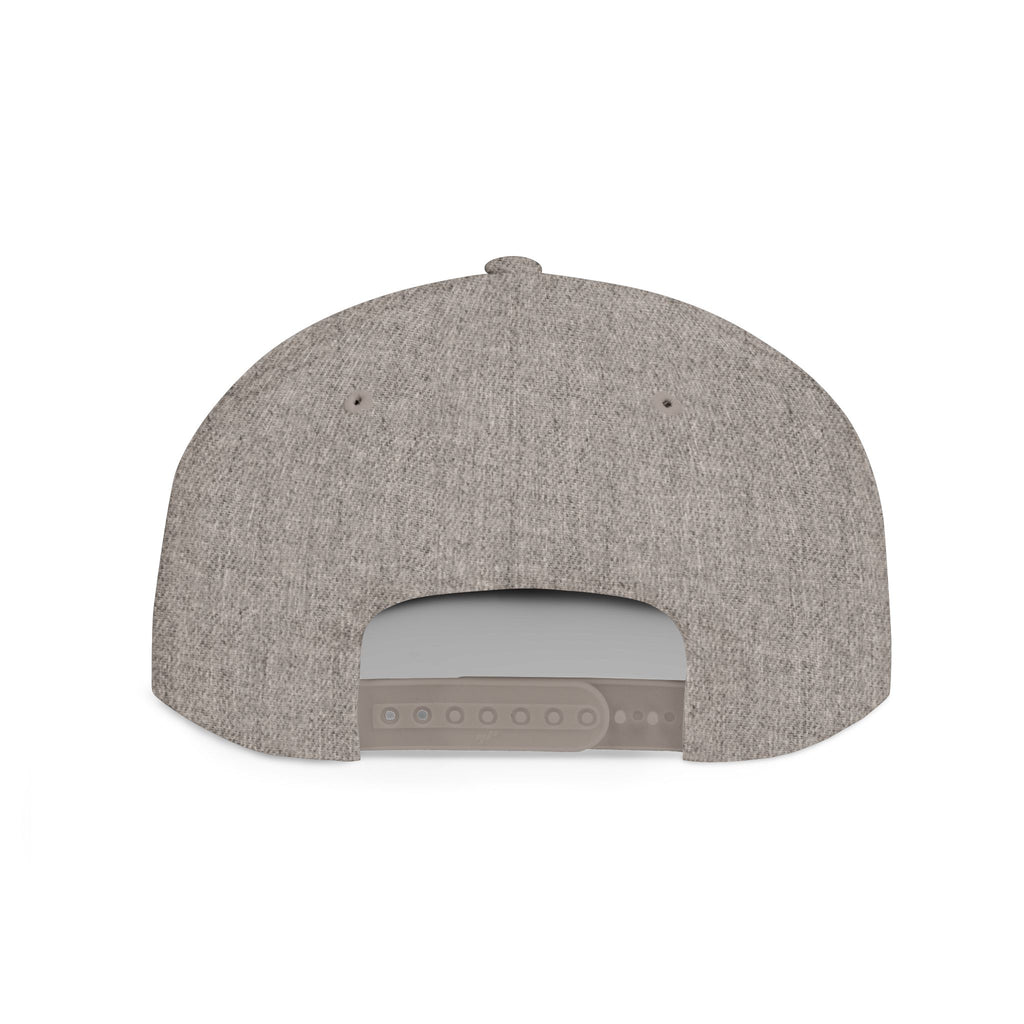 Curiosity Emblem Flat Bill Snapback | Embroidered Cap