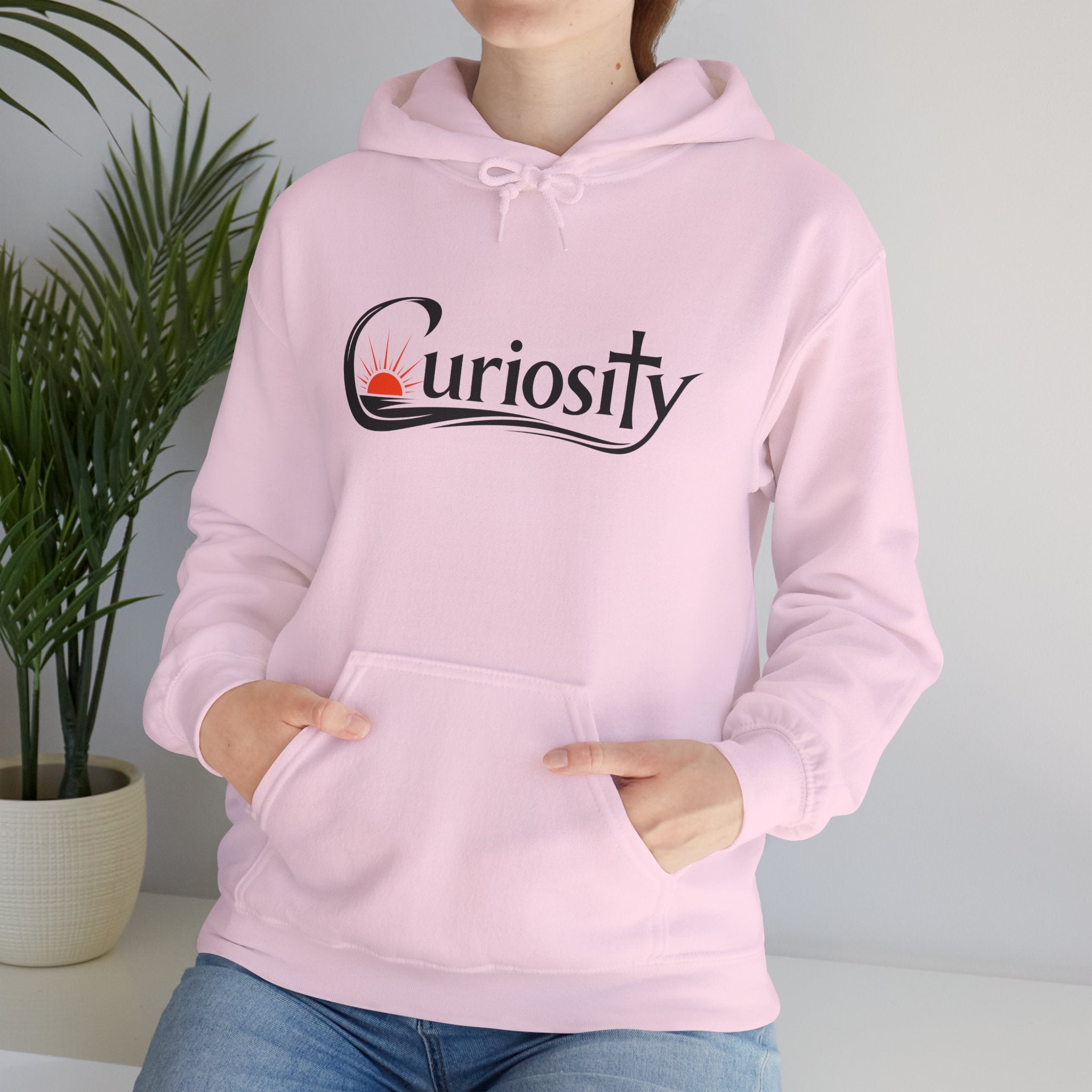 Curiosity logo hoodie | Hooded Sweatshirt, "The answers are waiting."