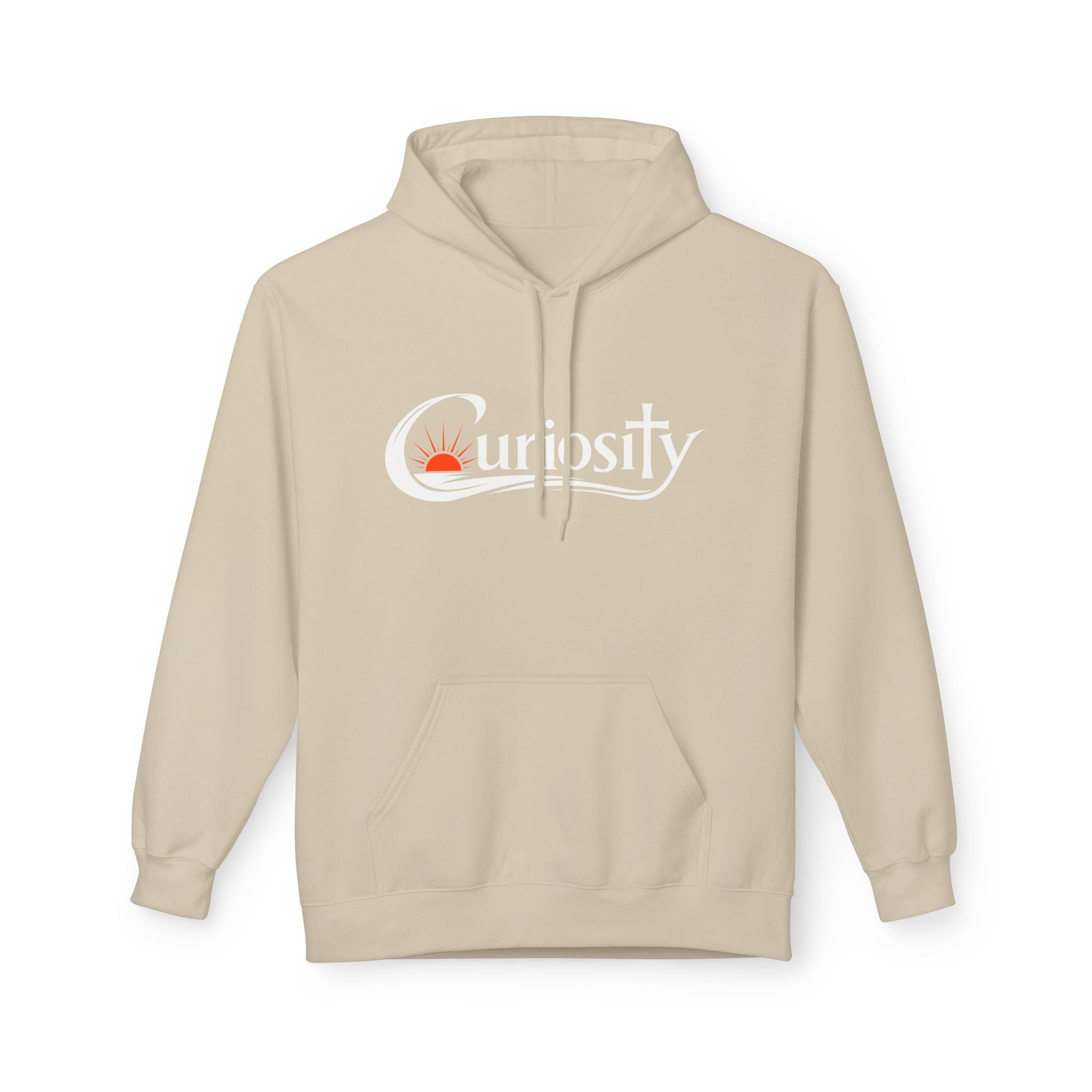 Curiosity Logo Hoodie | It starts with a question text