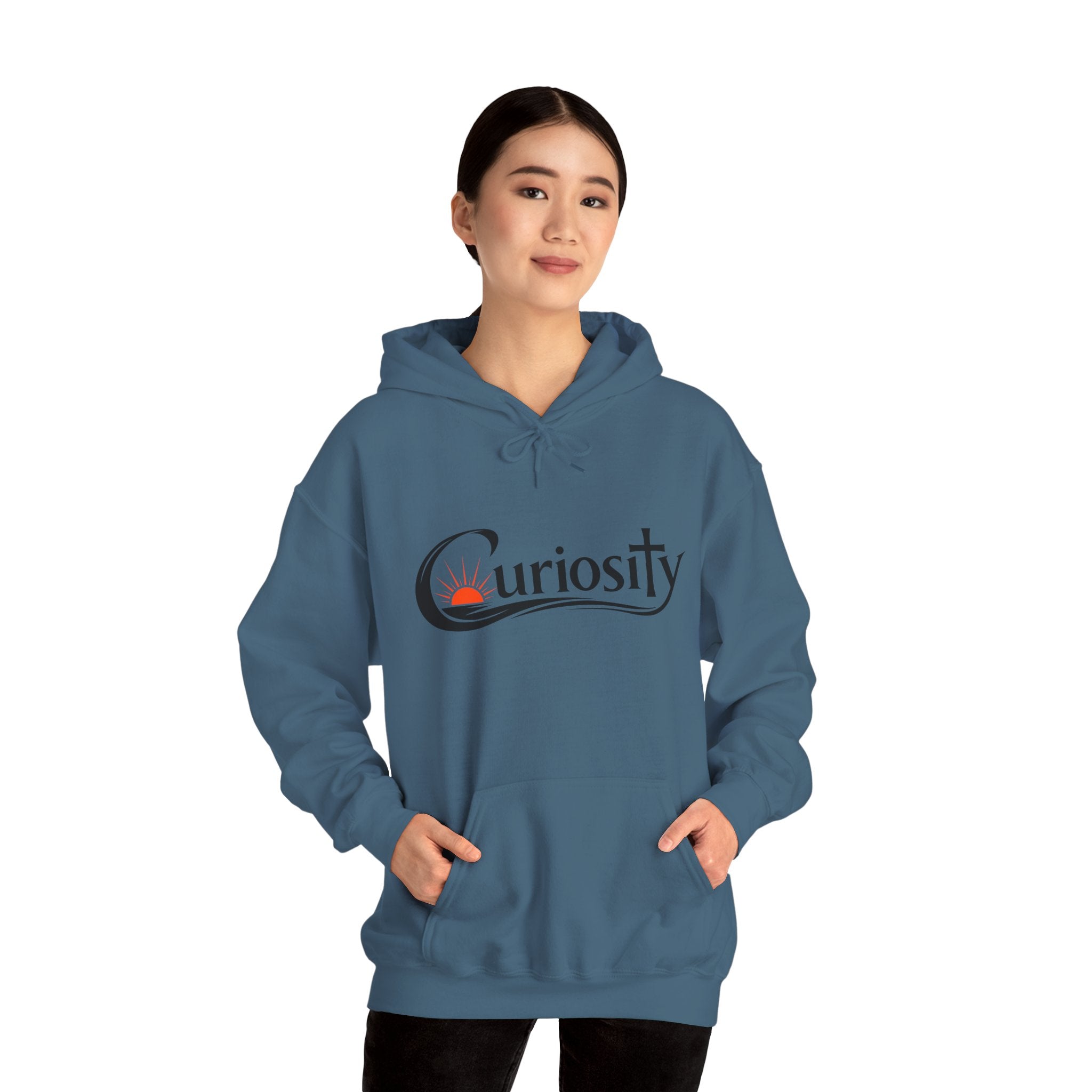 Curiosity logo hoodie | Hooded Sweatshirt, "The answers are waiting."