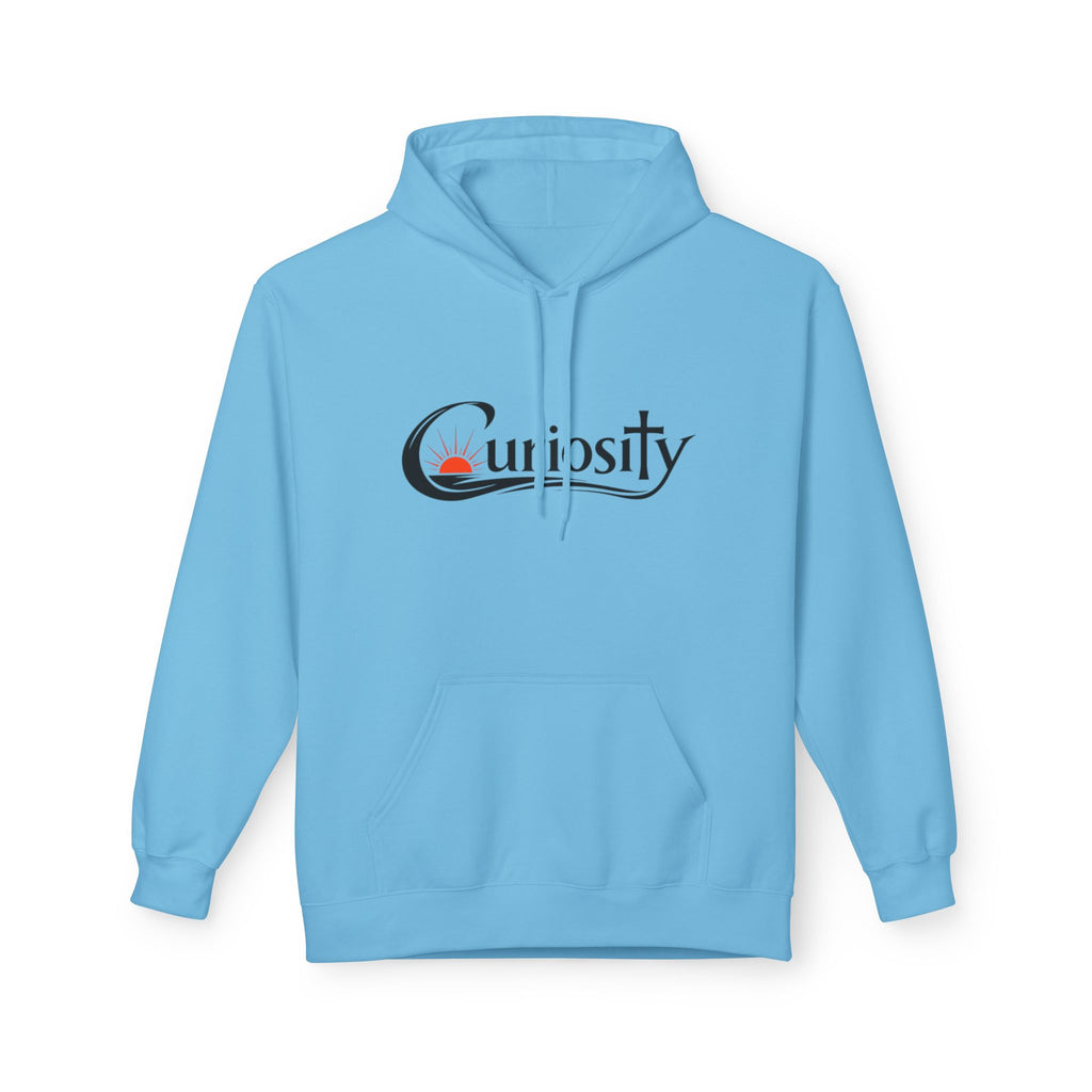 Curiosity Black Logo Hoodie | It starts with a question text