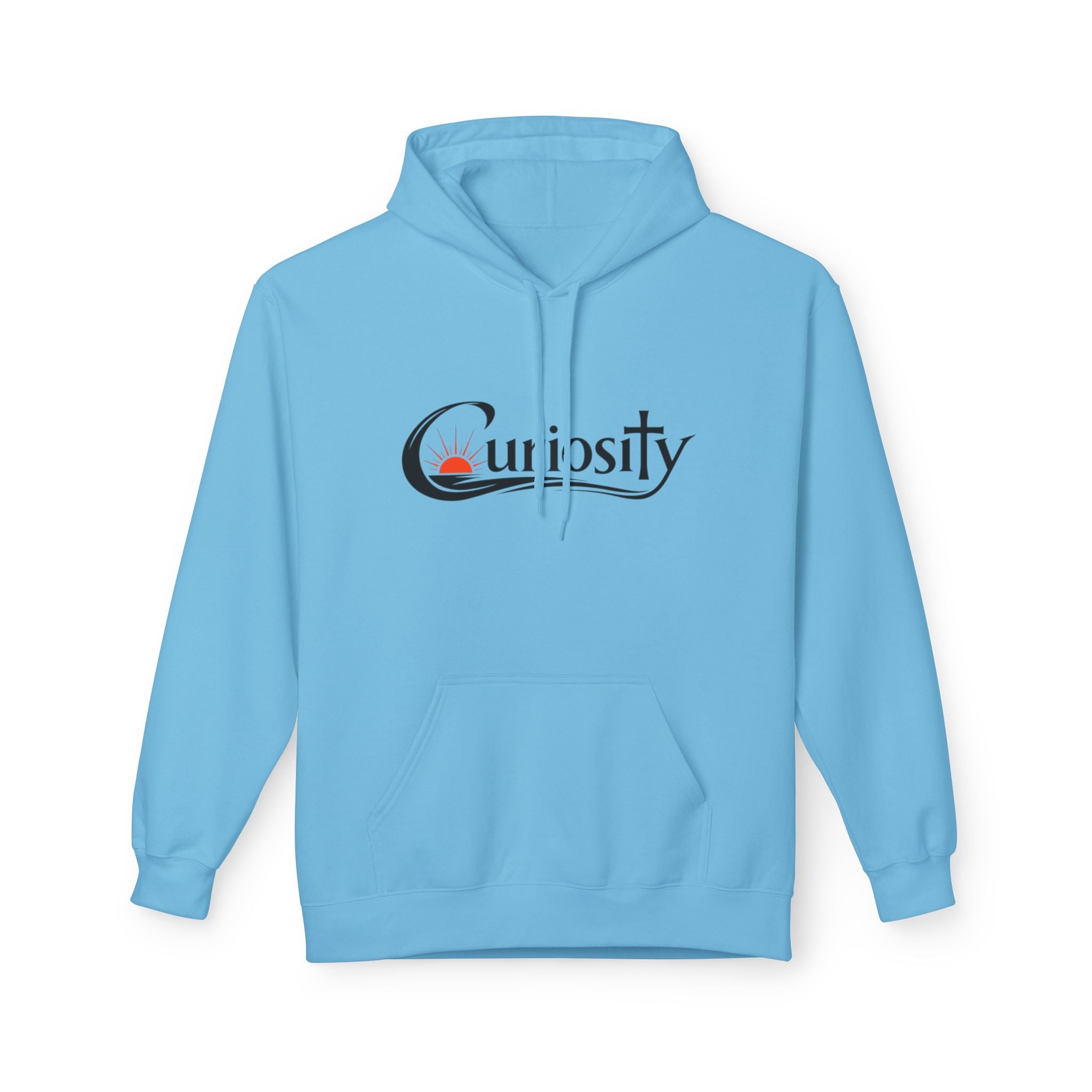 Curiosity Black Logo Hoodie | It starts with a question text