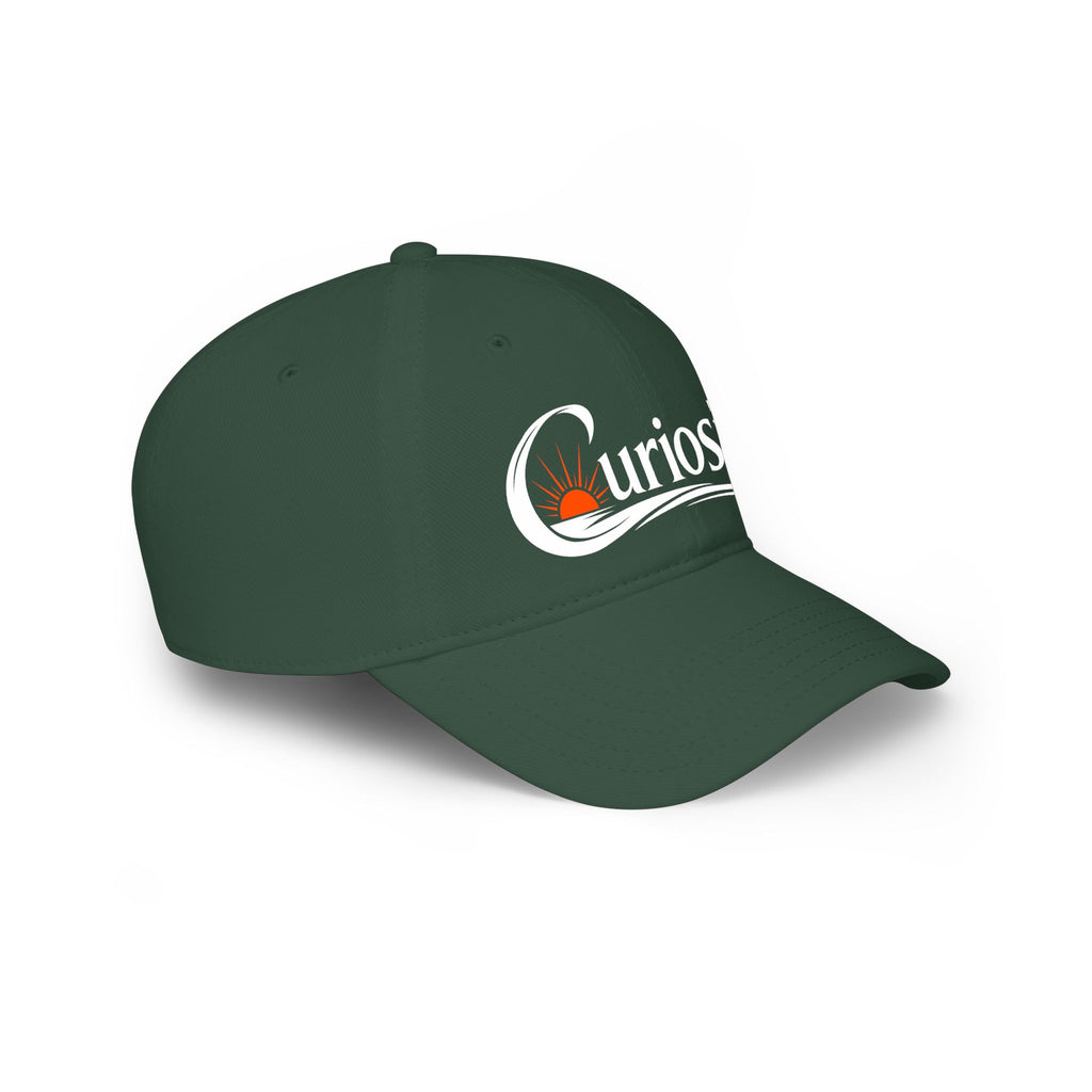 Curiosity Logo Baseball Cap | embroidered script logo cap