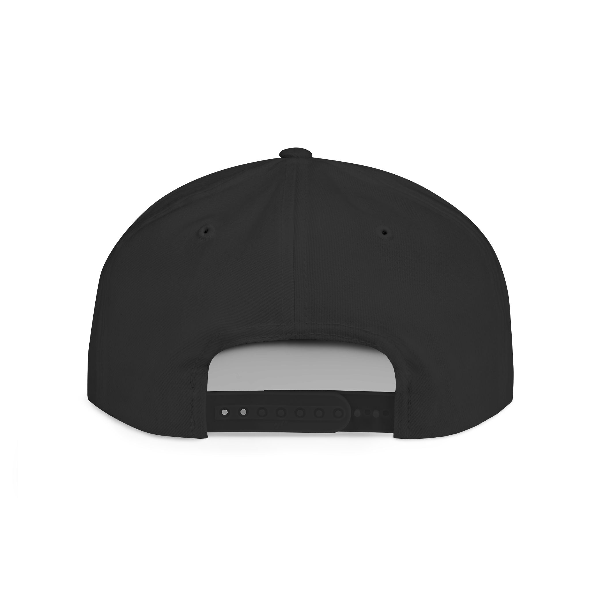 Curiosity Emblem Flat Bill Snapback | Embroidered Cap