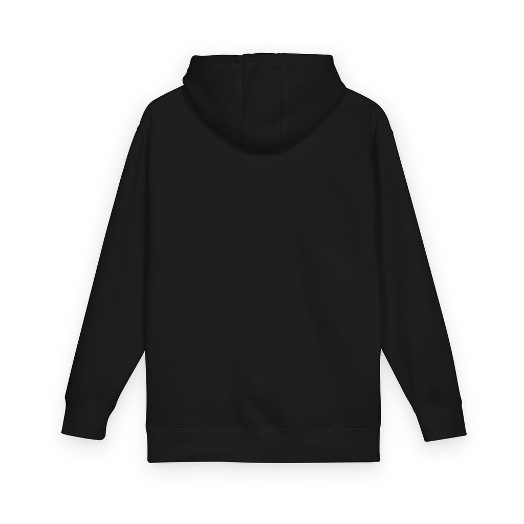 Curiosity White Emblem Hoodie | Small Chest Graphic,  Pullover