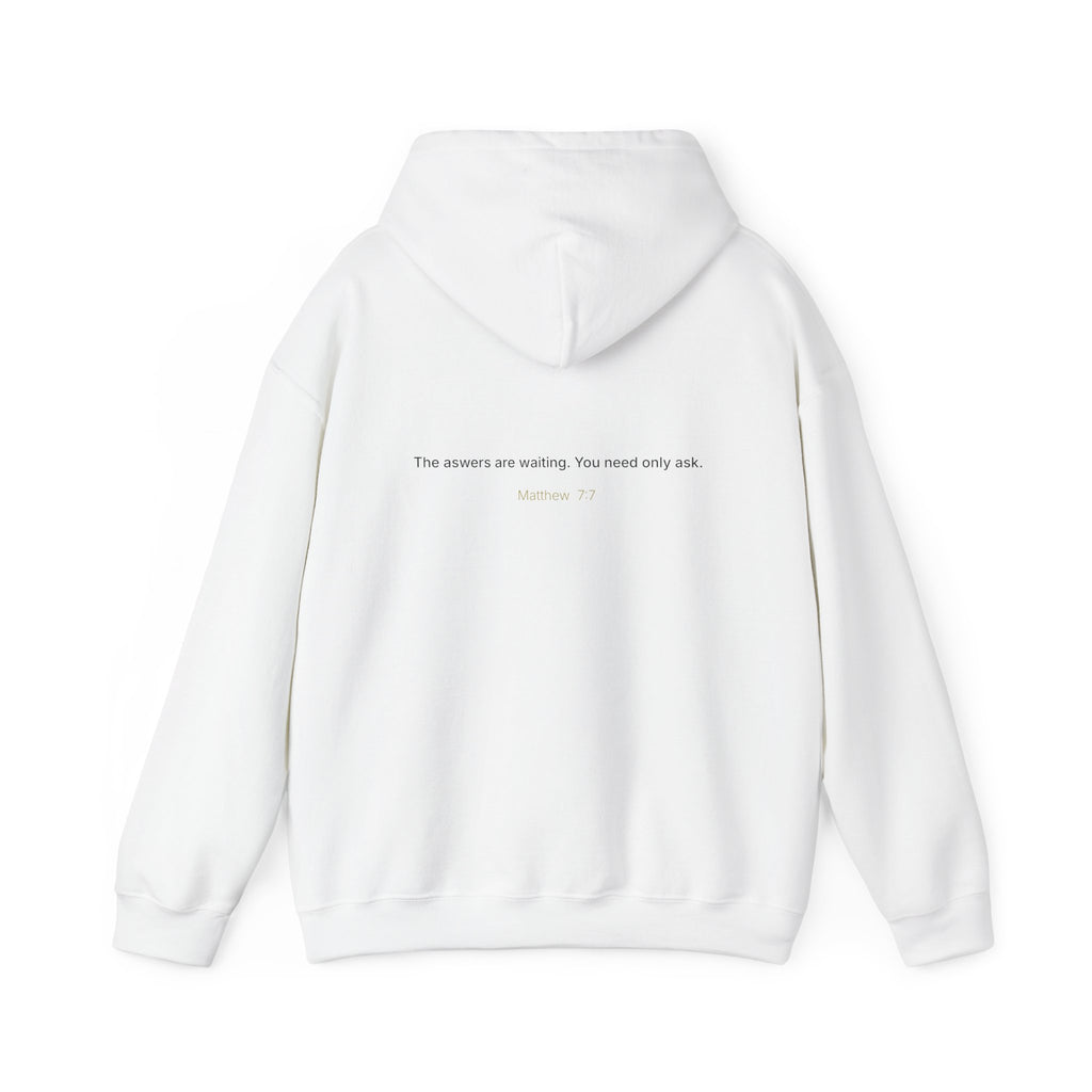 Curiosity logo hoodie | Hooded Sweatshirt, "The answers are waiting."