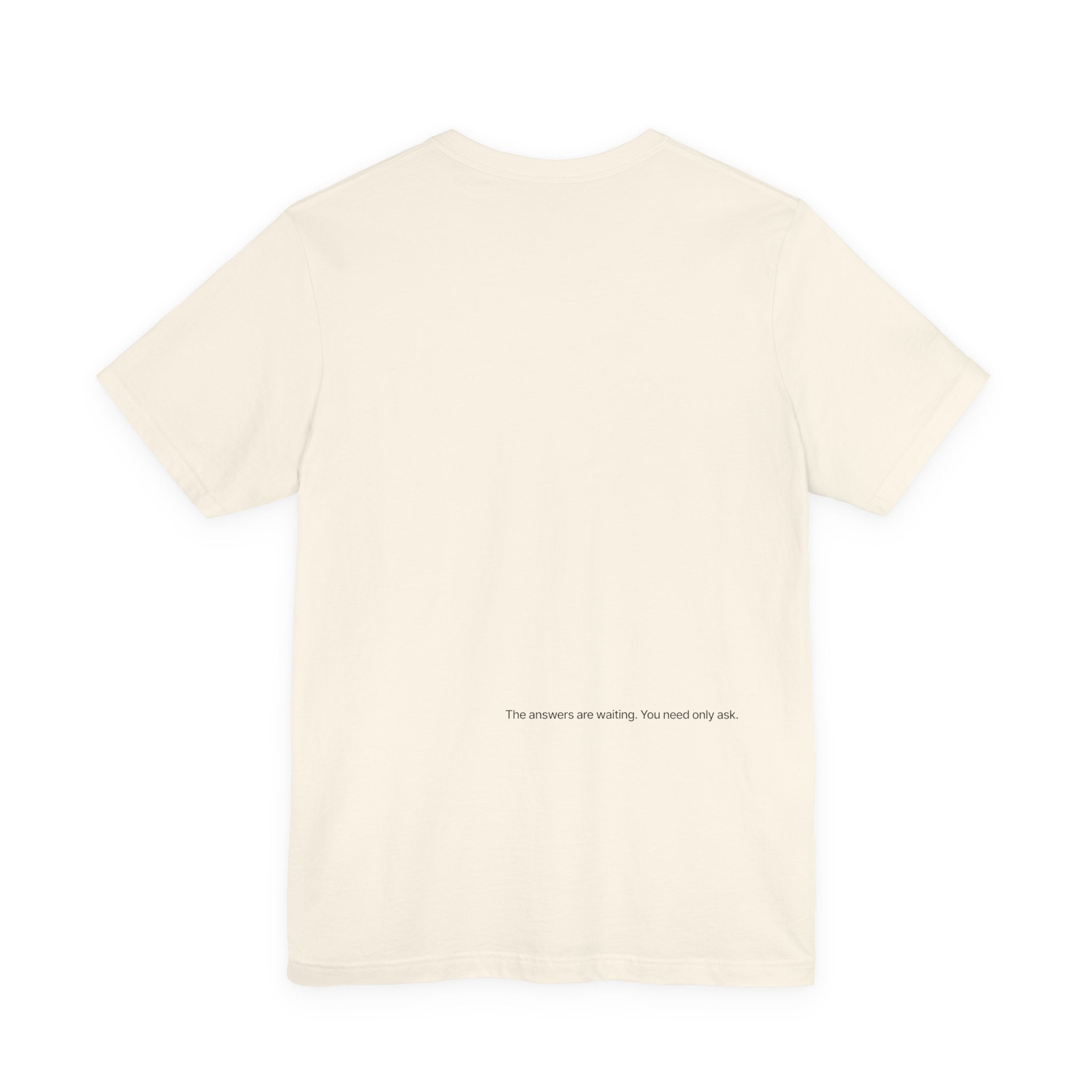 Curiosity Logo Tee | Black Curiosity Text Graphic T-Shirt, Minimal Science Design