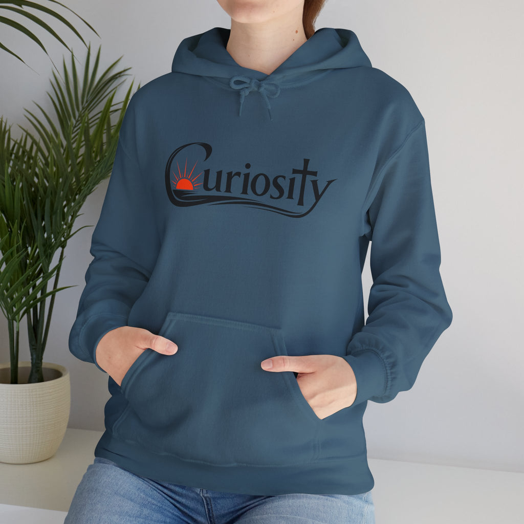 Curiosity logo hoodie | Hooded Sweatshirt, "The answers are waiting."